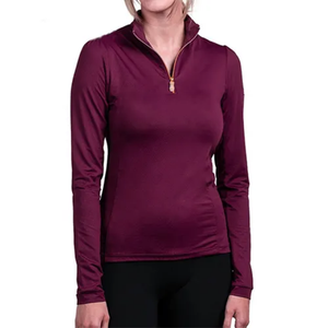 Camisa de equitación de manga larga para mujer, personalizada, de alta calidad, transpirable, de algodón y spandex, de secado rápido y cómoda. - Product Image 1