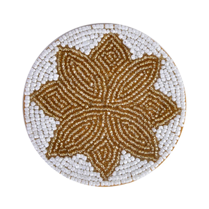 Sous-verres et tapis perlés faits main, broderie de perles de rocaille, sous-verres de Noël pour table, meilleur prix - Product Image 4