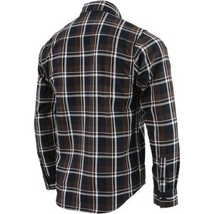 Camisa de Franela a Cuadros para Hombre, Manga Larga, Algodón, con Botones, Marrón, Blanco y Negro, Hecha en Pakistán, 2026 - Product Image 2