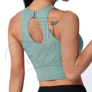 Débardeur court en coton tricoté uni personnalisé avec logo, de haute qualité, pour femme, idéal pour l'entraînement – Vente en gros - Product Image 6