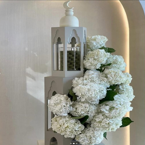 Décoration de minaret en métal blanc fantaisie, de haute qualité, en fer, écologique, populaire pour les mariages, vente directe d'usine - Product Image 1