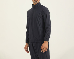 Ensemble de survêtements d'automne pour hommes en gros, 2 pièces avec fermeture éclair, ensemble sweat à capuche et pantalon de jogging, veste personnalisée avec logo imprimé en polaire à séchage rapide - Product Image 2