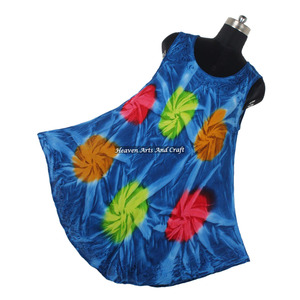 Robe longue décontractée maxi en rayonne tie-dye pour femme, design naturel de haute qualité, sexy et attrayante, idéale pour les soirées d'été - Product Image 5