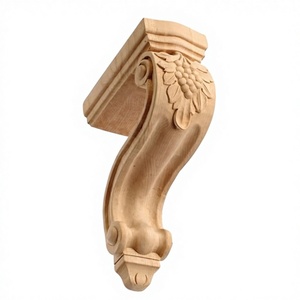 Corbeaux décoratifs en bois massif pour étagères d'îlot de cuisine et supports de comptoir – Design classique - Product Image 1