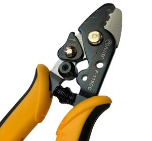 FUJIYA Industrial Grade Metric Steel Serrated OEM Electric Fiber Optic <b>Wire</b> Stripper <b>Soft</b> Grip Plastic Handle 6 Inch F-119CC - Product Image 1