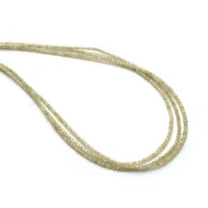 Perles de diamant jaune naturel facettées en forme de rondelle, 2-2,5 mm, perles de pierres précieuses en vrac pour la fabrication de bijoux, vente en gros - Product Image 2