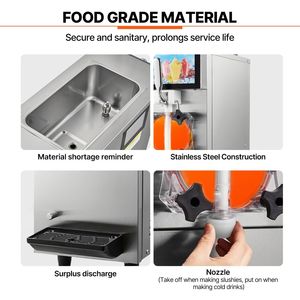 Máquina Comercial de Granizados de Acero Inoxidable de 12L/3.17 Galones con un Solo Tanque y Modos de Congelación para Margaritas y Bebidas Congeladas - Product Image 5