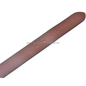 Ceinture décontractée en cuir véritable de qualité supérieure, fabriquée à la main pour hommes, avec boucle à ardillon simple en laiton massif - Product Image 3