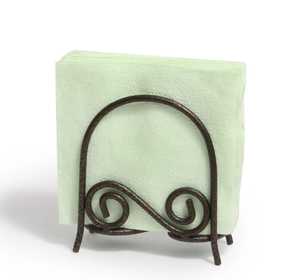 Porta Servilletas Rústico de Hierro Forjado, Diseño Vintage con Motivos Decorativos, Soporte Metálico para Papel, Organizador de Papel en Bronce Antiguo para Decoración Rústica - Product Image 6