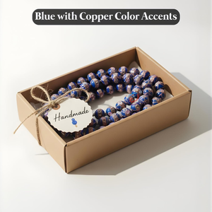 EXCEL EXPORTS Cuentas Sueltas de Vidrio Lampwork Azul de 12 mm |   Separador Decorativo para Diseño de Pastel de Boda |   Artesanía Hecha a Mano |   8 Listos para Accionar - Product Image 5