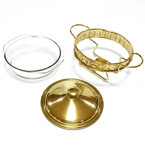 High on Demand Chafing Dish Gold Plated Stainless Steel Chafing Dish Catering <b>Buffet</b> for Wedding Celebration Food <b>Warmer</b> Steel - Product Image 2