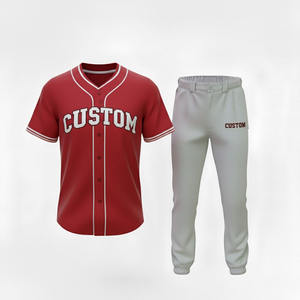 Uniformes de Béisbol Sublimados con Logotipo Personalizado de Alta Calidad, Tallas Grandes para Adultos, Unisex, 100% Poliéster, Transpirables y de Secado Rápido - Product Image 4