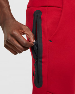 Survêtement Homme Rouge à Capuche Entièrement Zippé, Design Sportif, Respirant, Polyester Coton, Vêtement d'Automne, Coupe Classique, Couleur Unie, Poches Latérales - Product Image 4