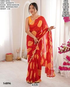 Sari de Diseño Saffron Flame - Product Image 3
