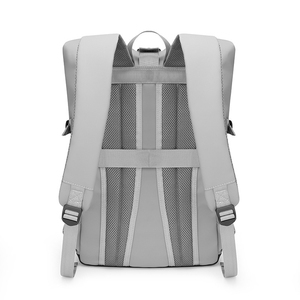 Minimalist Roll Top <b>Backpack</b> <b>Leather</b> Water Resistant <b>Laptop</b> Compartment 20-39L Unisex Shoulder Straps - Product Image 3