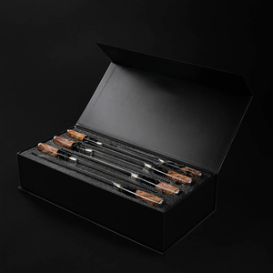 Luxury Damascus Steel Chef Knife Set with Leather Cover <b>Kitchen</b> Knife Set for Professional Cooking and Home <b>Kitchen</b> Tasks - Product Image 3