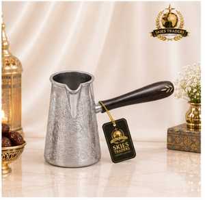 Cafetera Turca de Cobre Grabada con Asa Metálica, Cezve Árabe, Cafetera Espresso para Estufa, Juego de Ollas para Derretir Ibrik - Product Image 4