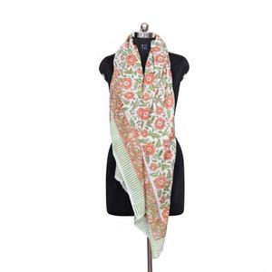 Wholesale 100% Cotton Digital Print Argyle & Floral Sarong Pareo <b>Beach</b> <b>Cover</b>-<b>Up</b> Scarf for <b>Women</b> Breathable And Classy - Product Image 1