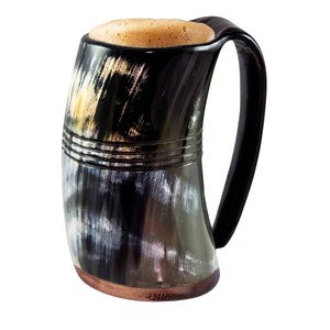 Jarra de Cuerno Natural al por Mayor, Vaso de Cerveza Medieval Ecológico con Logotipo Personalizado para Suministros de Bares y Pubs - Product Image 4