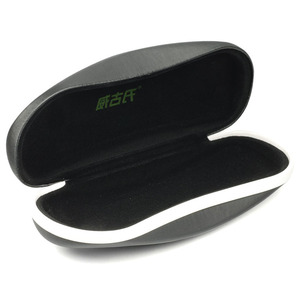 กล่องใส่แว่นตาหนัง PU ลายเส้นสีดำแบบคลาสสิก - Product Image 2