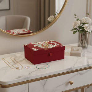 กล่องเครื่องประดับลูกปัดลายดอกไม้ทำมือ NOORIMS AKBAR HANDICRAFTS กล่องเก็บของตกแต่งพรีเมียม กล่องของขวัญ ออกแบบตามสั่ง ขายส่ง - Product Image 2