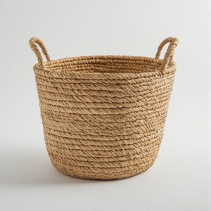 Premium Eco-Conscious Handwoven Seagrass <b>Basket</b> with Handles Durable & Stylish for Kitchen & <b>Bathroom</b> Home Organization - Product Image 2