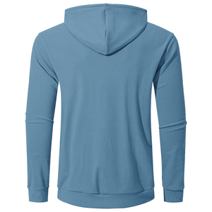 Sudadera con Capucha para Hombre, Color Sólido, Corte Regular, Tejido de Algodón, Informal, para Otoño, con Bolsillos, Transpirable, con Logotipo Frontal - Product Image 5