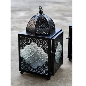 Attractive Finished <b>Black</b> Matte Color Coated Metal Iron Moroccan <b>Lantern</b> for Hotel Ramadan Lighting Decorative Use Floor <b>Lantern</b> - Product Image 1