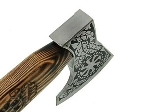 Hache Viking en acier haute teneur en carbone, fabriquée à la main, hache tactique de chasse, style Viking - Product Image 6