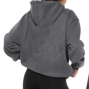 Sudadera con Capucha Unisex Extra Grande, Color Sólido, Felpa, Corte Regular Informal, para Otoño, con Bolsillos, Diseño Tejido - Product Image 2