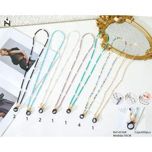 Catena per il corpo marca Z, 70 cm, triplo filo, perle finte, acciaio inossidabile, gioielli alla moda per donna - Product Image 1