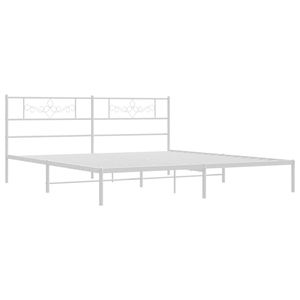 Cadre de lit moderne en acier blanc thermolaqué 76,0 x 80,0 po – Lits métalliques - Product Image 5