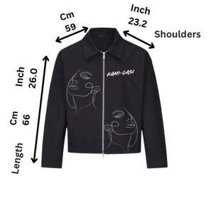 Blouson Bomber Unisexe Personnalisé Streetwear à Col Montant Zippé Noir Décontracté avec Imprimé Graphique et Logo Brodé sur le Devant OEM - Product Image 3