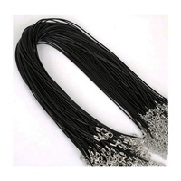 Collar de cordón de 1,5mm de cuero genuino de estilo bohemio, patrón de Animal brillante Negro para ocasiones de aniversario de niños, moda