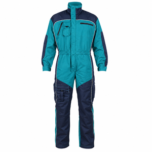 Overol de Trabajo de Poliéster para Hombre al por Mayor - Cortavientos, Impermeable, con Ribete Reflectante, Manga Larga, Cintura Elástica y Bolsillos Utilitarios - Product Image 2