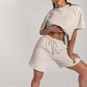 Ensemble de survêtement unisexe personnalisé 2 pièces en coton respirant pour l'été – Sweat à capuche et short imprimés avec logo pour hommes et femmes, grandes tailles - Product Image 4