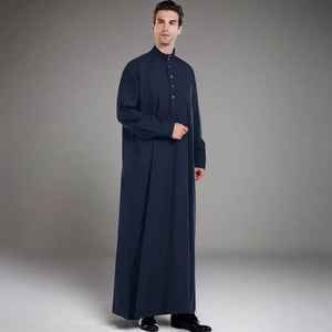 Thobes de qualité supérieure pour hommes, style Qatar et Dubaï, avec des coutures élégantes, vêtements musulmans islamiques, Thobe Jubba Kaftan Abaya pour hommes - Product Image 5