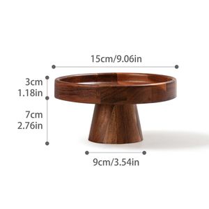 Support à gâteau en bois massif écologique pour une décoration intérieure durable et la présentation de desserts - Product Image 2