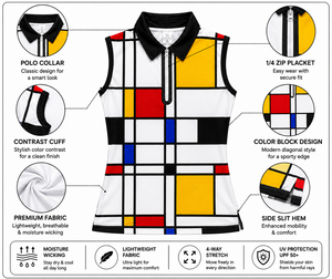 HANDSCHUHE Camiseta Polo Unisex de Bloques de Color, Manga Corta, con Botones, Ligera, Transpirable, de Secado Rápido, Informal, Deportiva, para Golf, 100% - Product Image 5