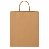 Kahverengi Kraft Kağıt Taşıma Çantaları, Butik Hediye Paketleme, Moda Perakende, Unlu Mamüller ve Kafe Alışverişi için Pamuklu Halat Saplı