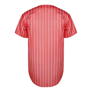 Camiseta de Béisbol Personalizada con Rayas Rojas, Manga Corta, Cuello en V, Transpirable, de Poliéster, para Hombres Adultos, para Todas las Temporadas - Product Image 3