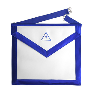 Tablier Royal & Select Masters Council - Blanc et bleu, brodé, accessoire décoratif maçonnique fait main - Product Image 1