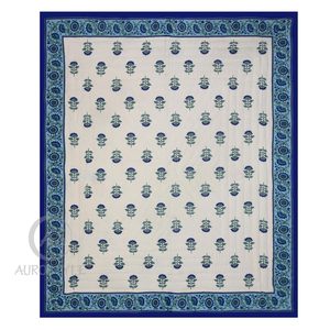Couette/Razai léger tout-saison en coton pur 400 TC imprimé Jaipuri pour lit simple |   Design floral traditionnel |   Maison 85x55 pouces - Product Image 4