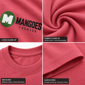 Camiseta de Hombre de Manga Corta, 100% Algodón, Corte Holgado, Tejido Transpirable, Cómoda, Diseño Elegante y Duradero, MANGOES - Product Image 5