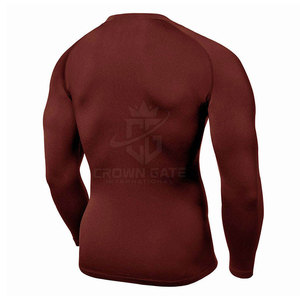Rashguard de haute qualité pour hommes, pour la gym et le fitness, en spandex/polyester, à bas prix. - Product Image 2