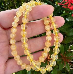 Natural <b>Citrine</b> <b>Bracelet</b> Yellow <b>Citrine</b> Beaded <b>Bracelet</b> For Healing Reiki Energy Jewelry Wholesale 8mm - Product Image 2
