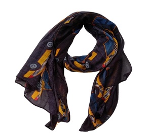 ผ้าคลุมไหล่ลายสัตว์พื้นเมืองสำหรับผู้หญิงผ้าคอตตอนพิมพ์ดิจิตอลดีไซน์ทันสมัยทันสมัย - Product Image 1