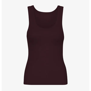 Top Corto de Tirantes Finos de Algodón Acanalado con Cuello Redondo y Encaje, Ecológico y Casual, Personalizado para Mujer 2026 - Product Image 2