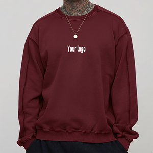 High Quality Winter Streetwear Pullover Hoodie Men's Custom Embroidery Applique Logo Cotton Fleece Heavyweight Zipper-Up Drop - Product Image 1