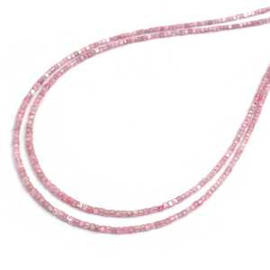 Perles en diamant rose naturel en gros, micro-facettées, carrées, 1,5 mm-2,2 mm, brin de 14 pouces, pour la fabrication de bijoux en vrac - Product Image 3